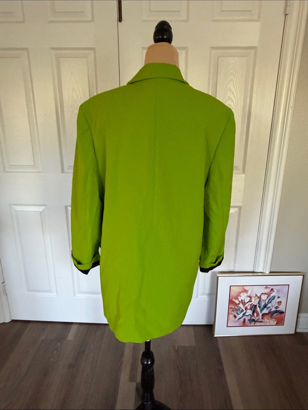 Zara Lime Green Single-Button Oversized Blazer - Picture 5 of 11